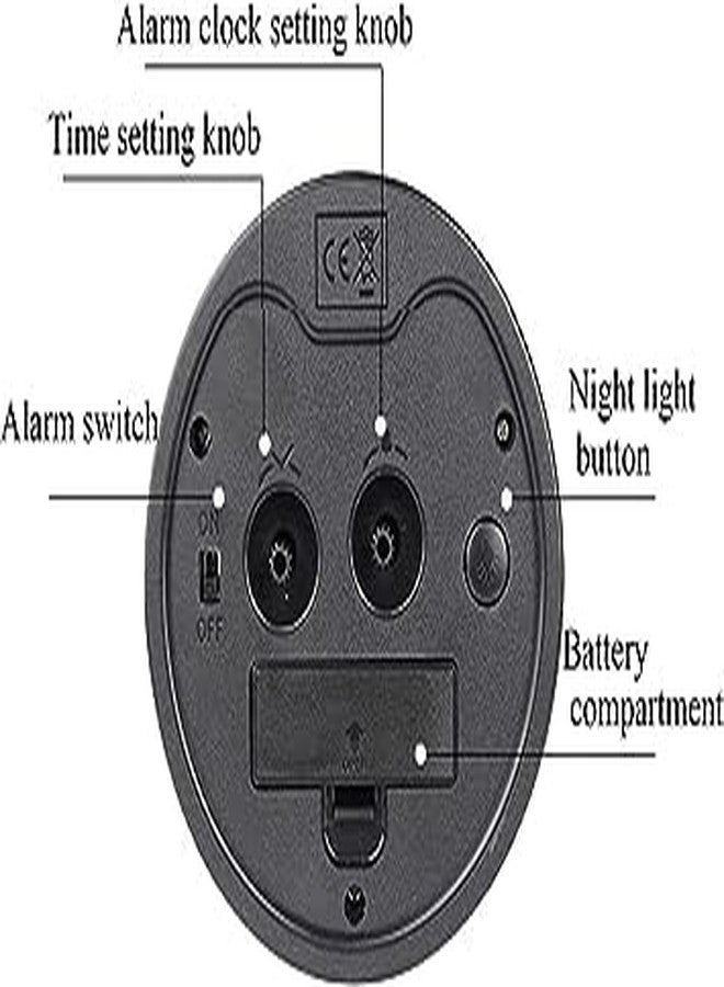 SHREESHANN Table Clock Twin Bell Analog Alarm Clock for Students & Heavy Slippers Extra Loud for Bedside Table Twins Bell Ringing Non-Ticking Desk Clocks for Kids Teens and Girls - Image 5